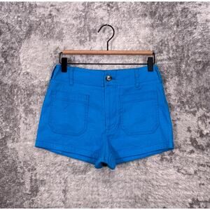 Maeve The Colette Shorts 27 Womens Anthropologie Sky Blue Linen